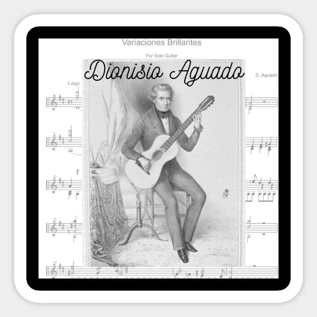 Dionisio Aguado featuring Variaciones brillantes Sticker by Rosettemusicandguitar